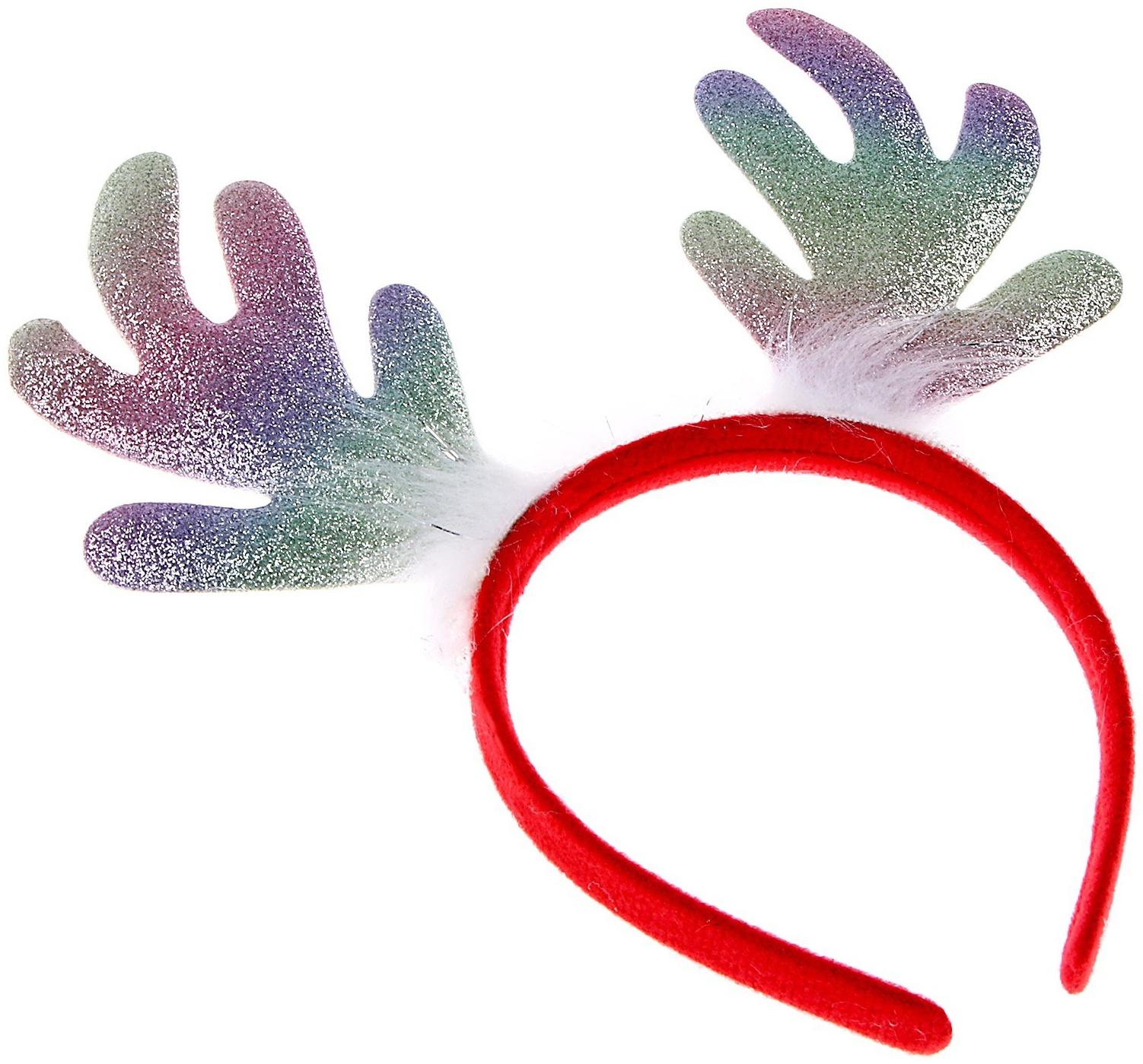 Карнавальный ободок «Радужные рожки»