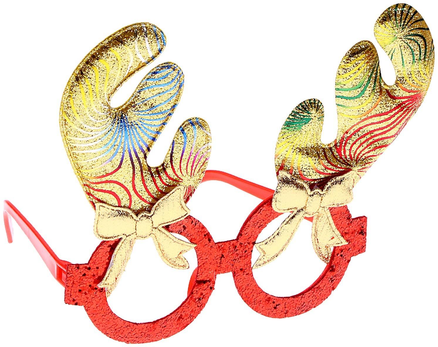 Карнавальные очки «Радужные рожки»