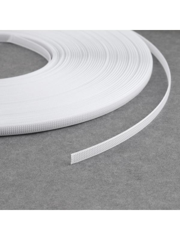 Корсетный регилин, 6 мм, 46 м, цвет белый