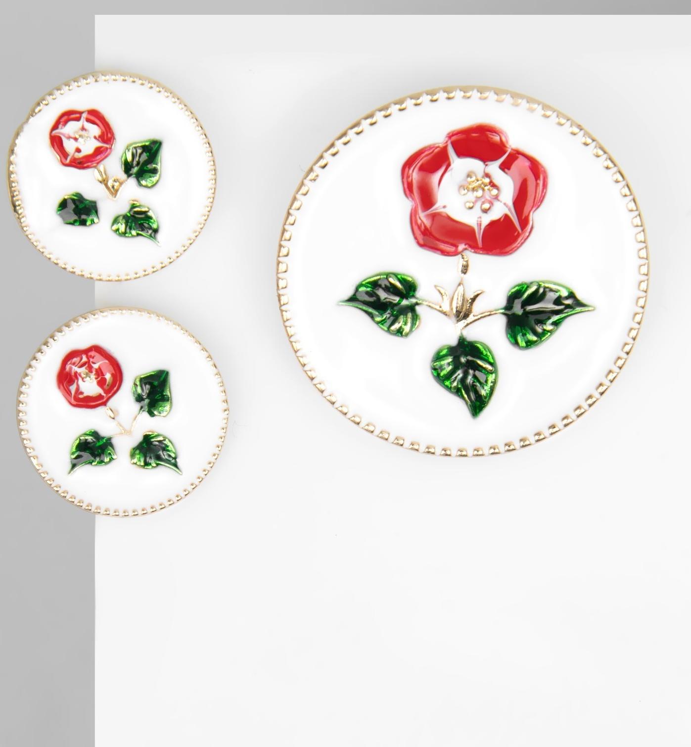 Набор 2 предмета: серьги, брошь-кулон 