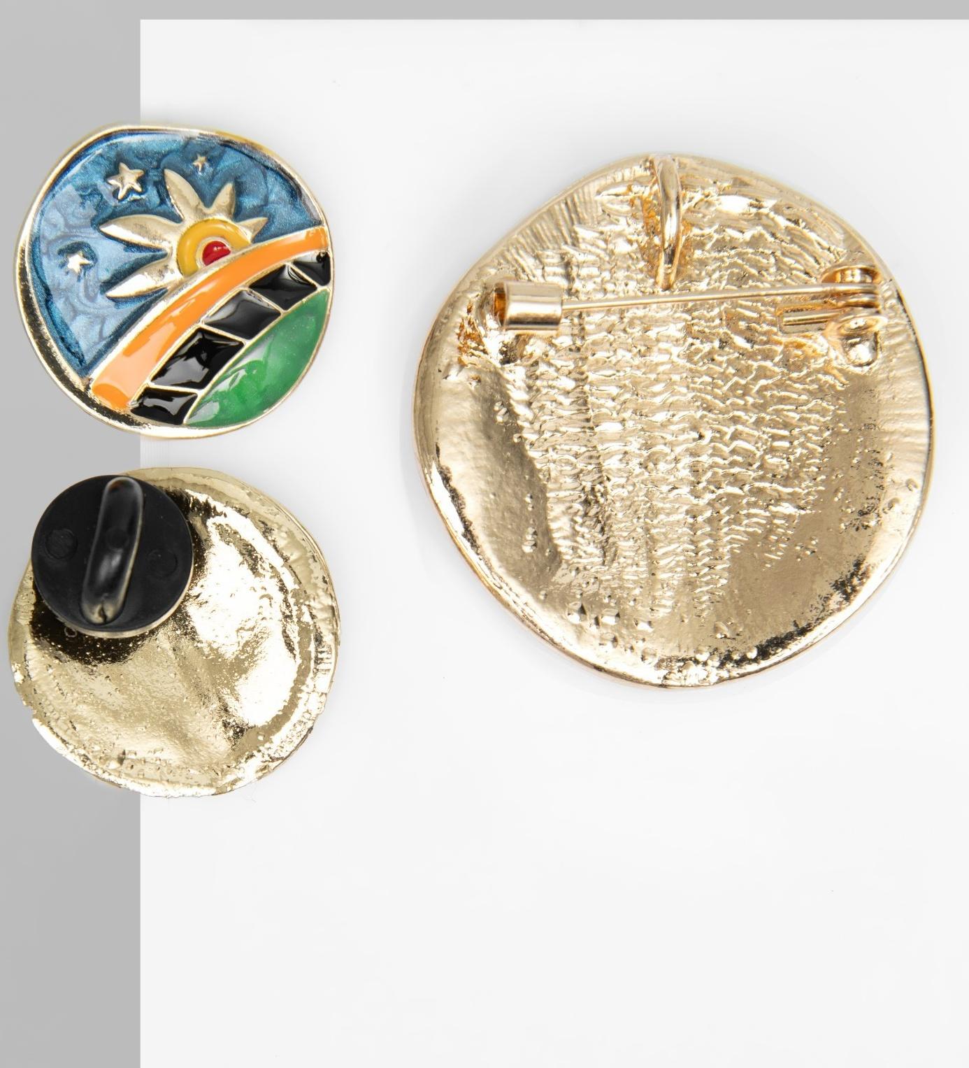 Набор 2 предмета: серьги, брошь-кулон 