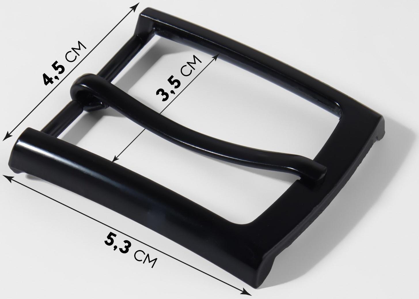 Пряжка для ремня, 5,3 × 4,5 см, 35 мм, цвет чёрный