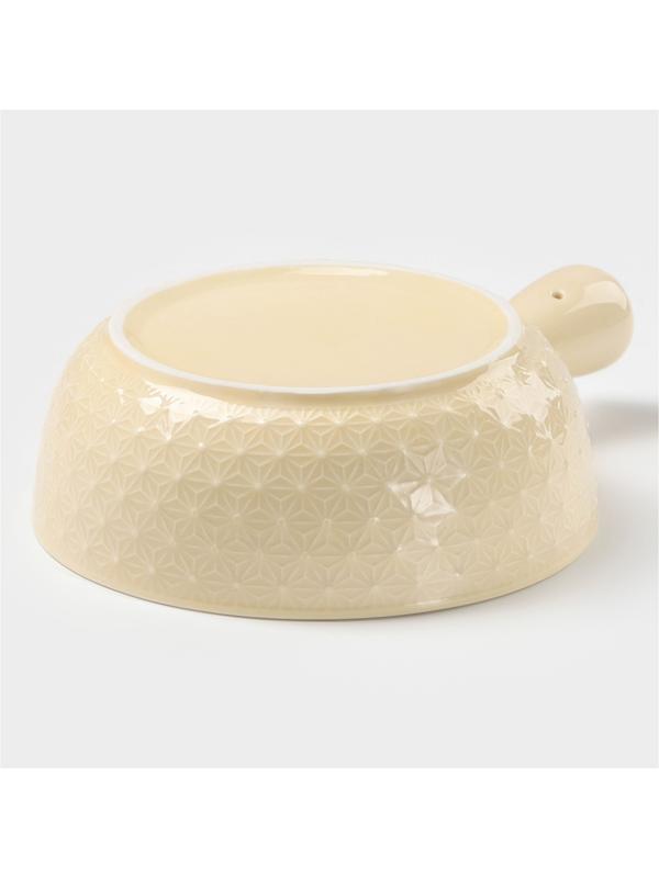 Кокотница керамическая «Мишка», 550 мл, цвет бежевый