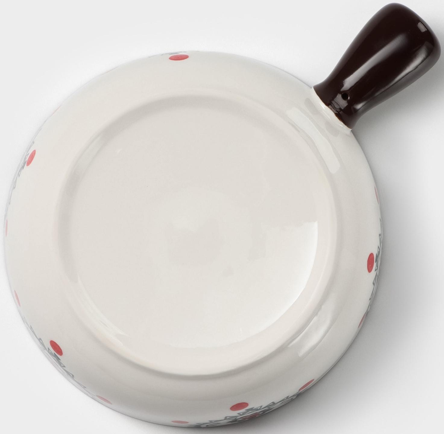 Кокотница керамическая «Узоры», 550 мл, цвет белый