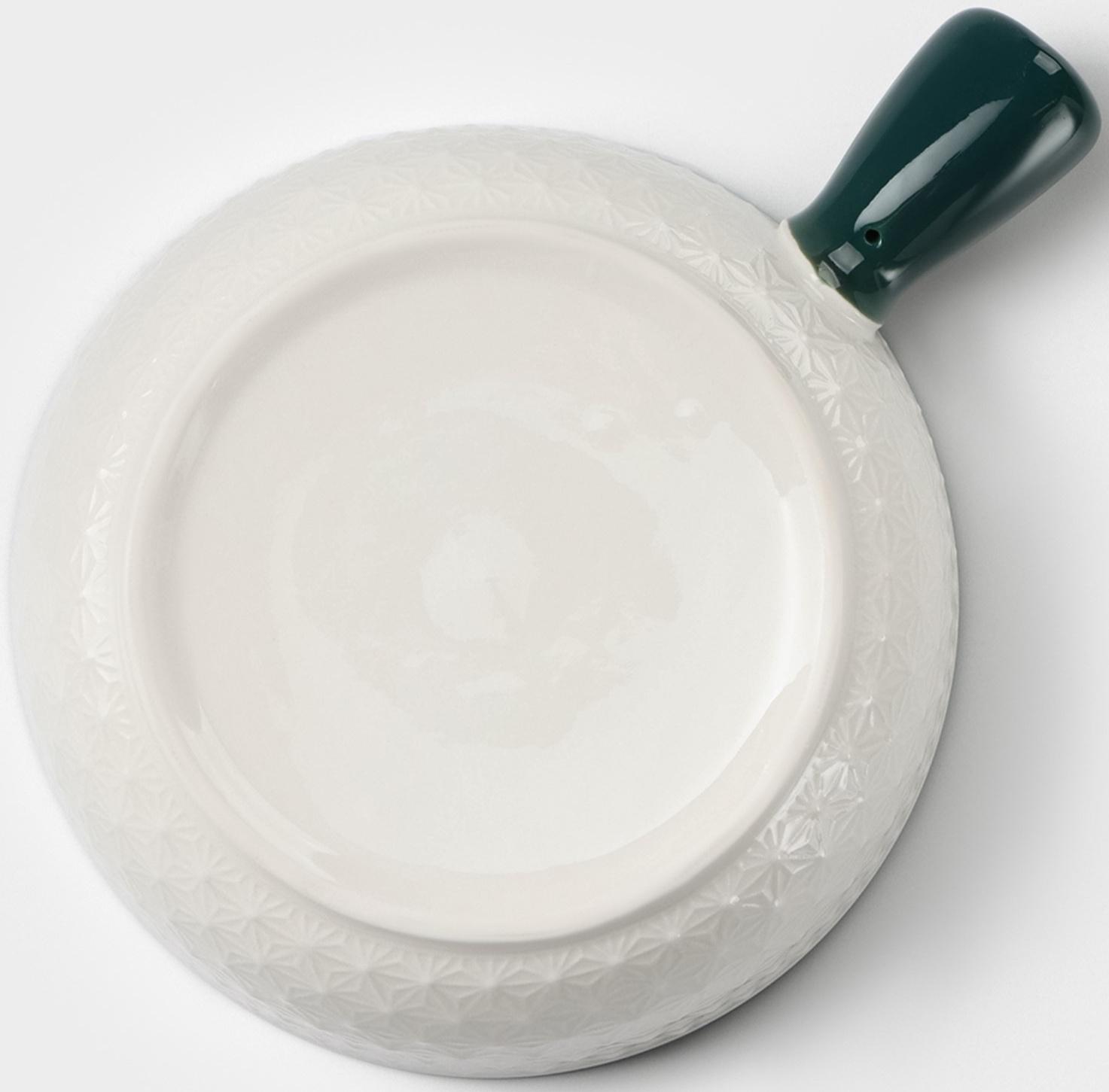 Кокотница керамическая «Цветы», 550 мл, цвет белый