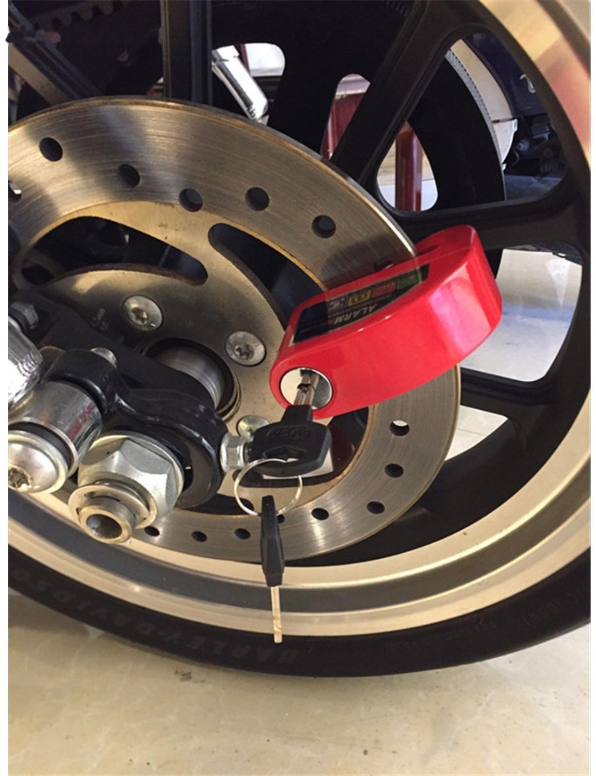 Противоугонный замок на тормозной диск с звуковой сигнализацией 110 дБ