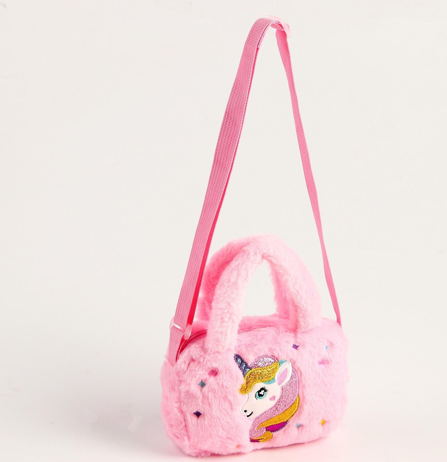 Мягкая сумка «Единорог», 27 см, цвет розовый