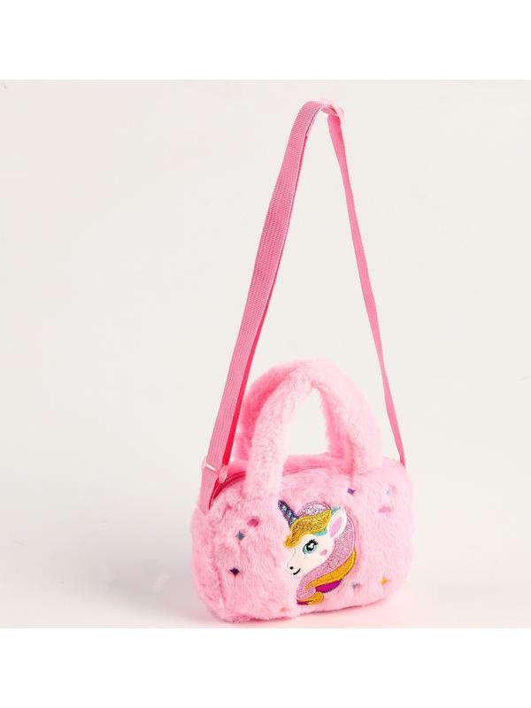 Мягкая сумка «Единорог», 27 см, цвет розовый