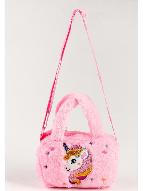 Мягкая сумка «Единорог», 27 см, цвет розовый