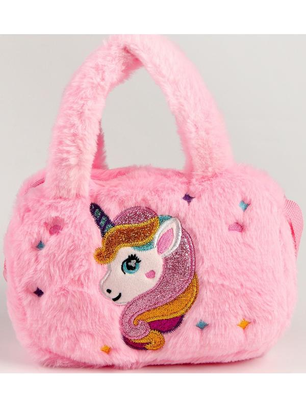 Мягкая сумка «Единорог», 27 см, цвет розовый