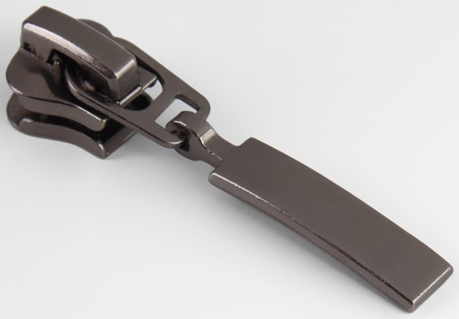 Замок автоматический для молнии «Трактор», №5, цвет чёрный никель