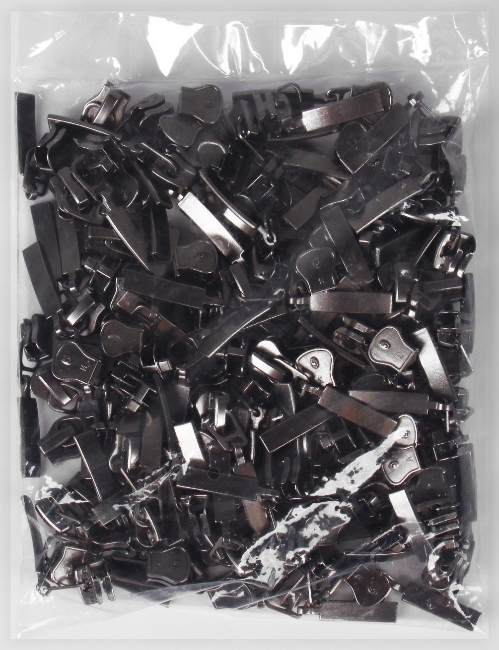 Замок автоматический для молнии «Трактор», №5, цвет чёрный никель