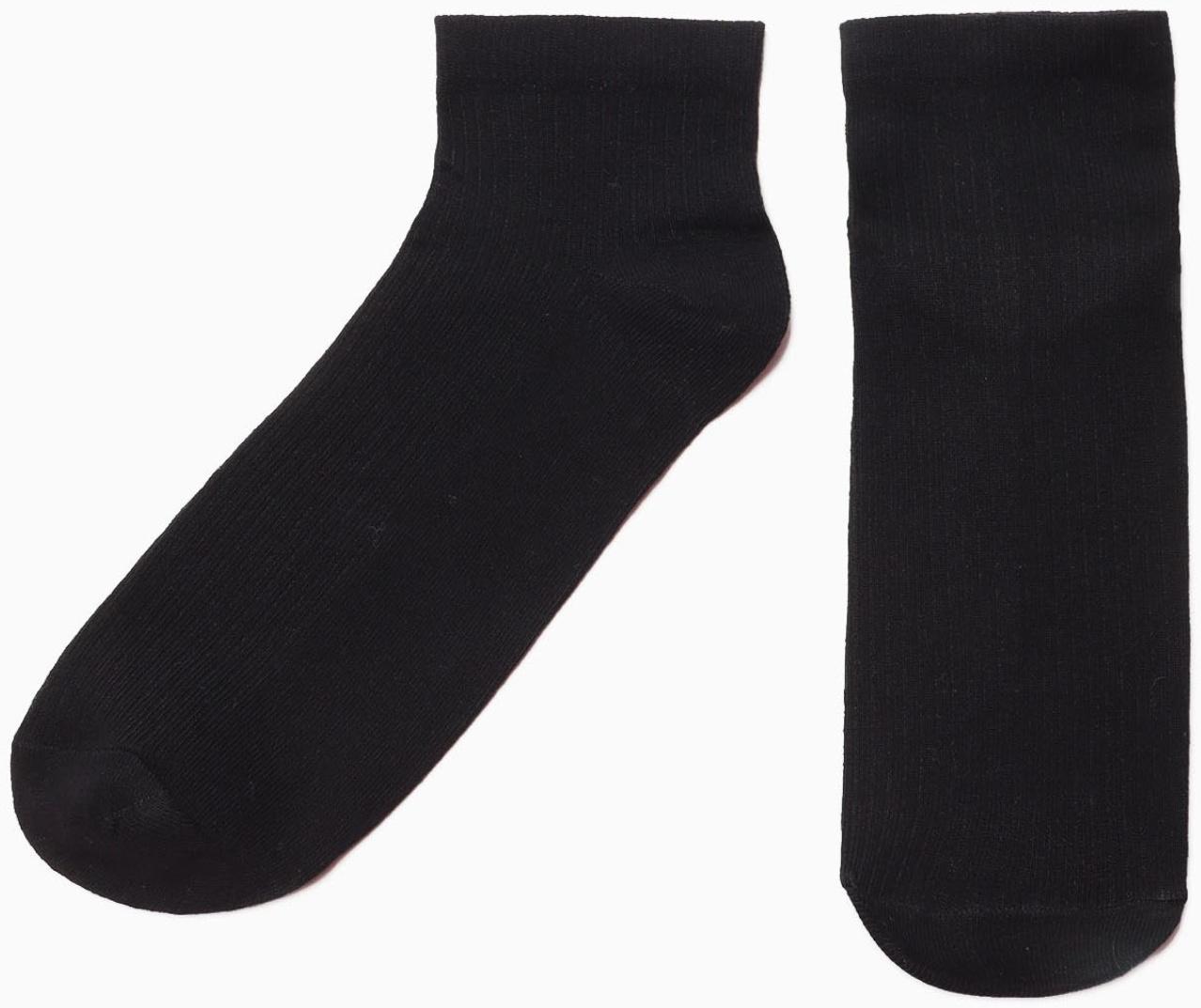 Носки мужские укороченные, цвет черный, р-р 27-29