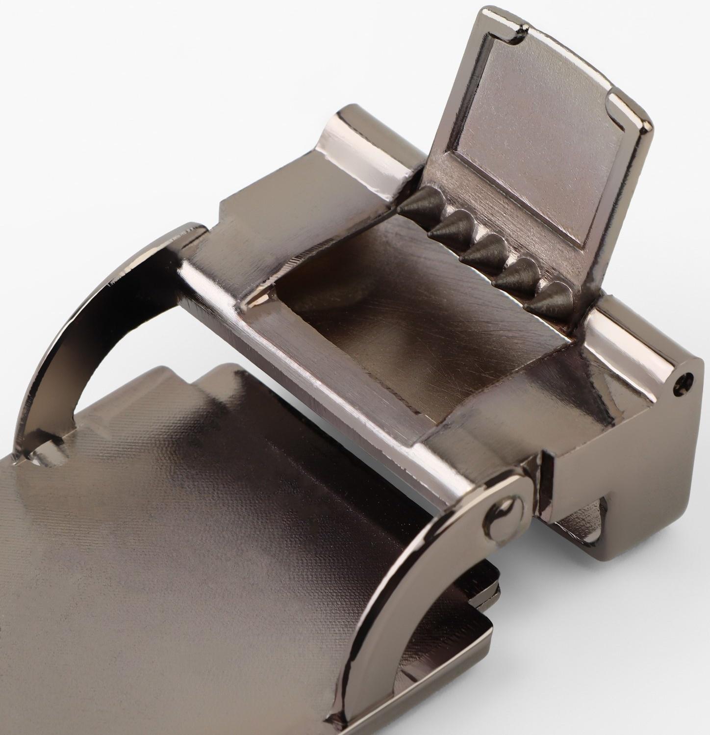 Пряжка для ремня, автоматическая, 7,8 × 3,5 см, цвет чёрный никель