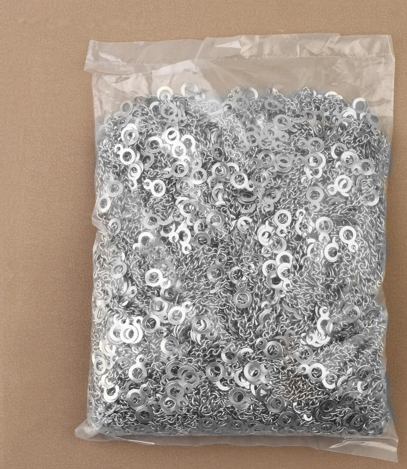 Цепочка для одежды, 0,9 × 10 см, цвет серебряный