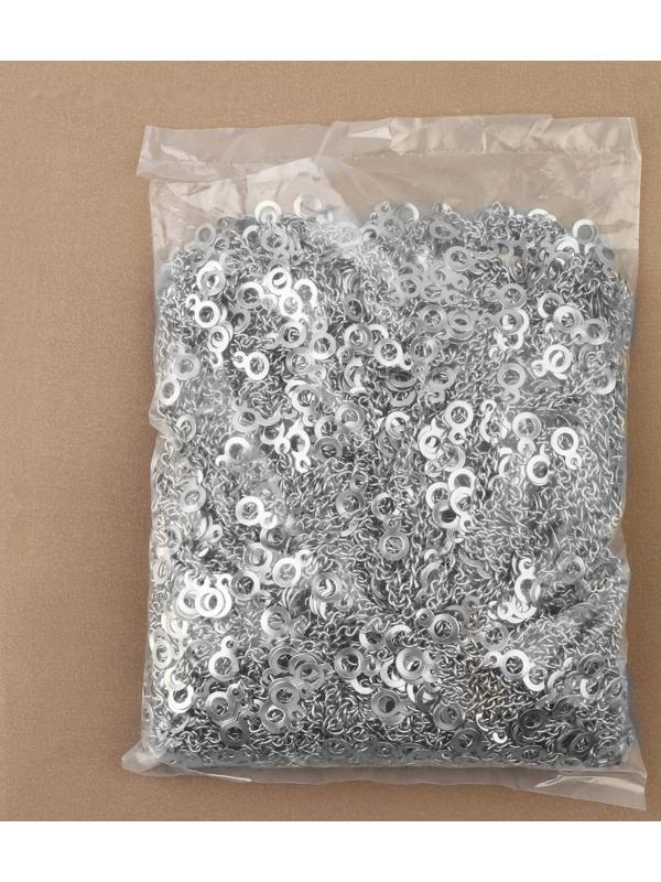 Цепочка для одежды, 0,9 × 10 см, цвет серебряный