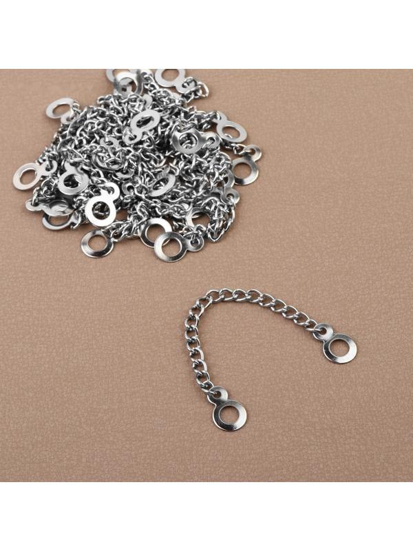 Цепочка для одежды, 0,9 × 10 см, цвет серебряный