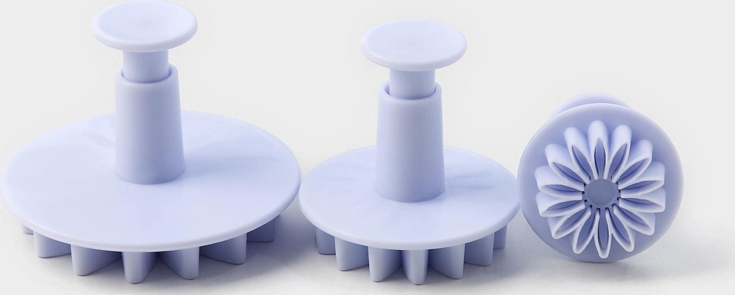 Набор плунжеров кондитерских Доляна «Герберы», 3 шт: 5,5 см, 4 см, 2,5 см