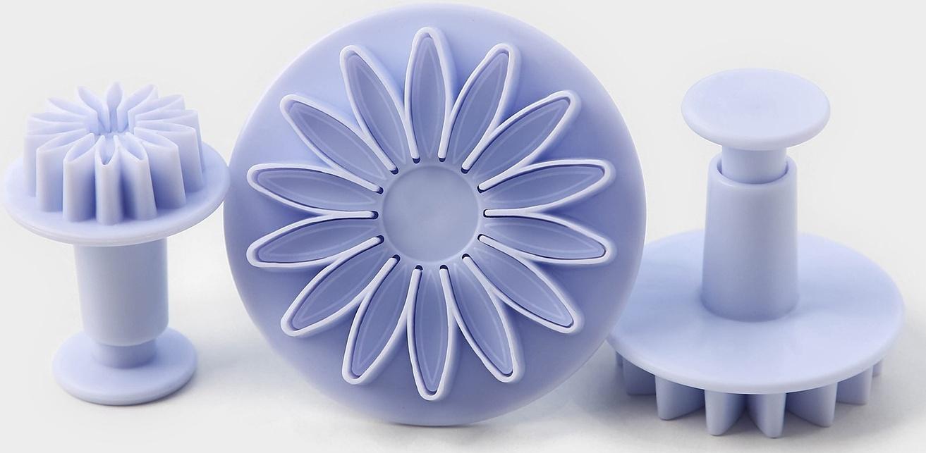 Набор плунжеров кондитерских Доляна «Герберы», 3 шт: 5,5 см, 4 см, 2,5 см