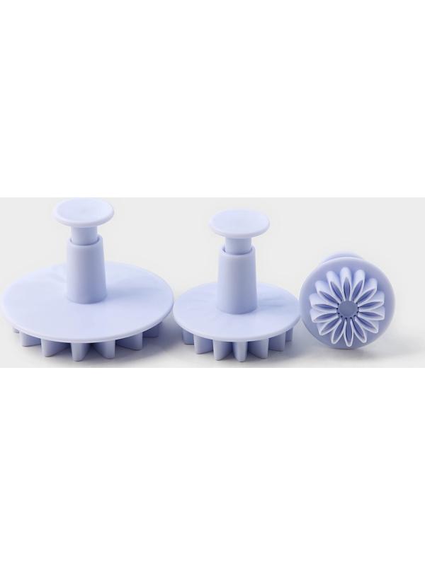 Набор плунжеров кондитерских Доляна «Герберы», 3 шт: 5,5 см, 4 см, 2,5 см