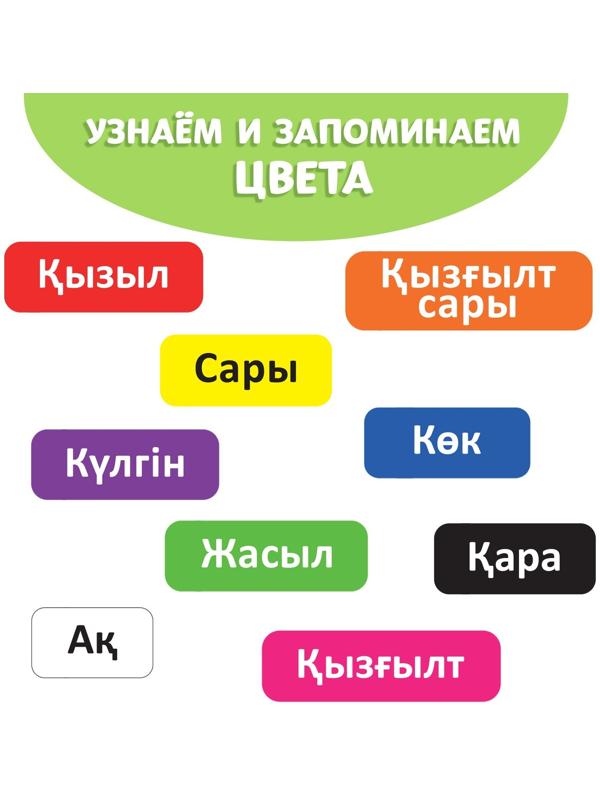 Обучающая книга «Учим цвета», казахский язык, 20 стр.