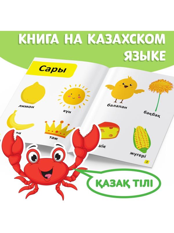 Обучающая книга «Учим цвета», казахский язык, 20 стр.