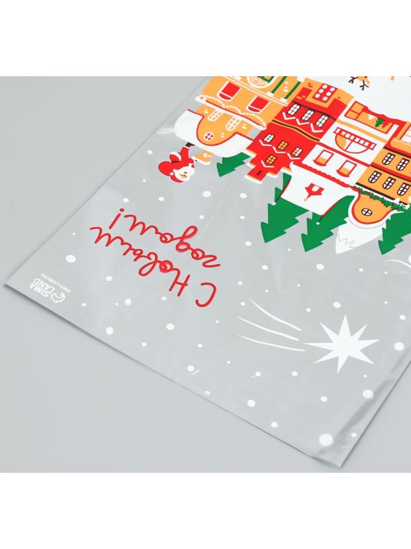 Пакет пластиковый «С праздником», 20 × 30 см