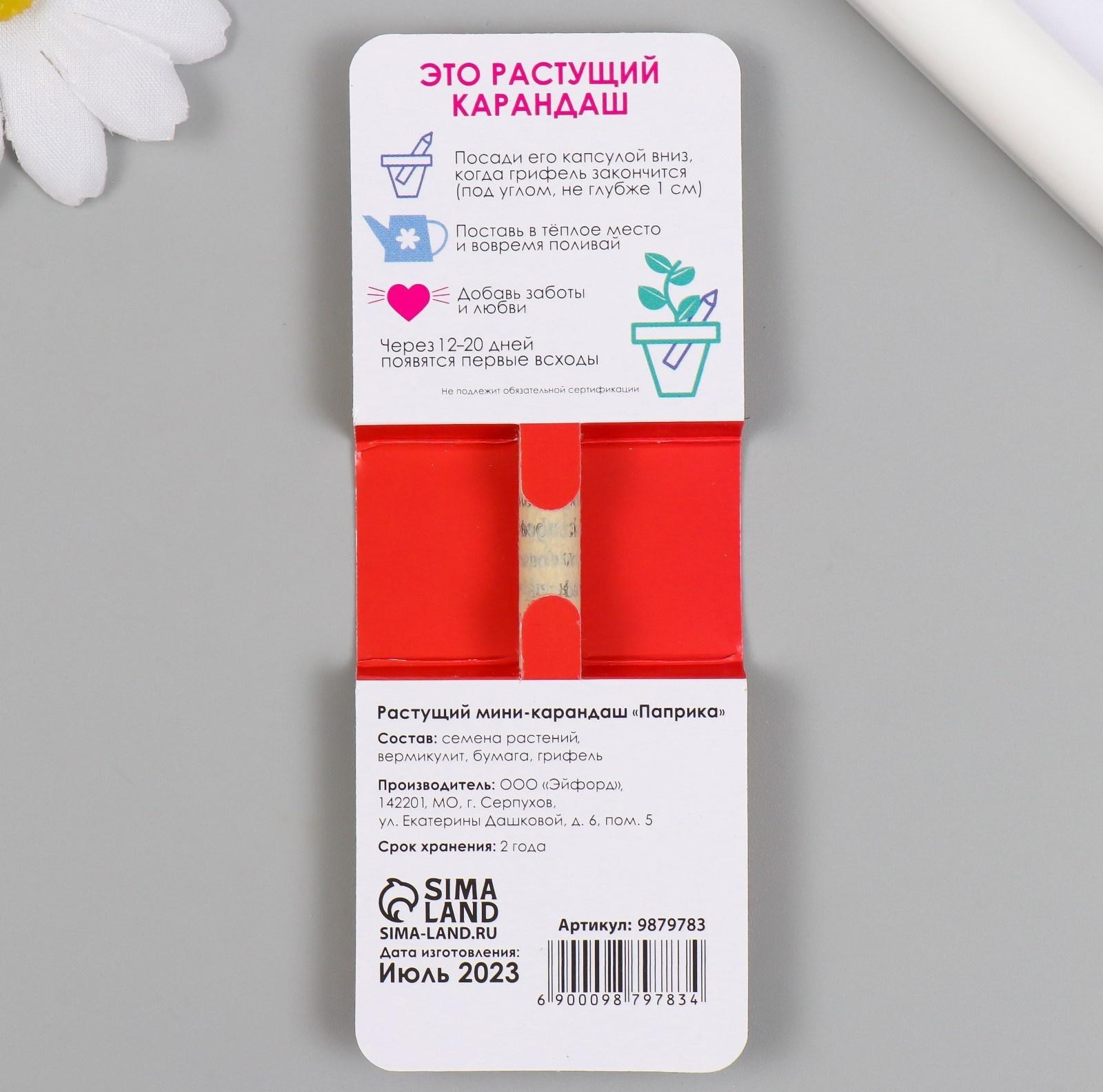 Растущие подарочные карандаши mini Действуй решительно 