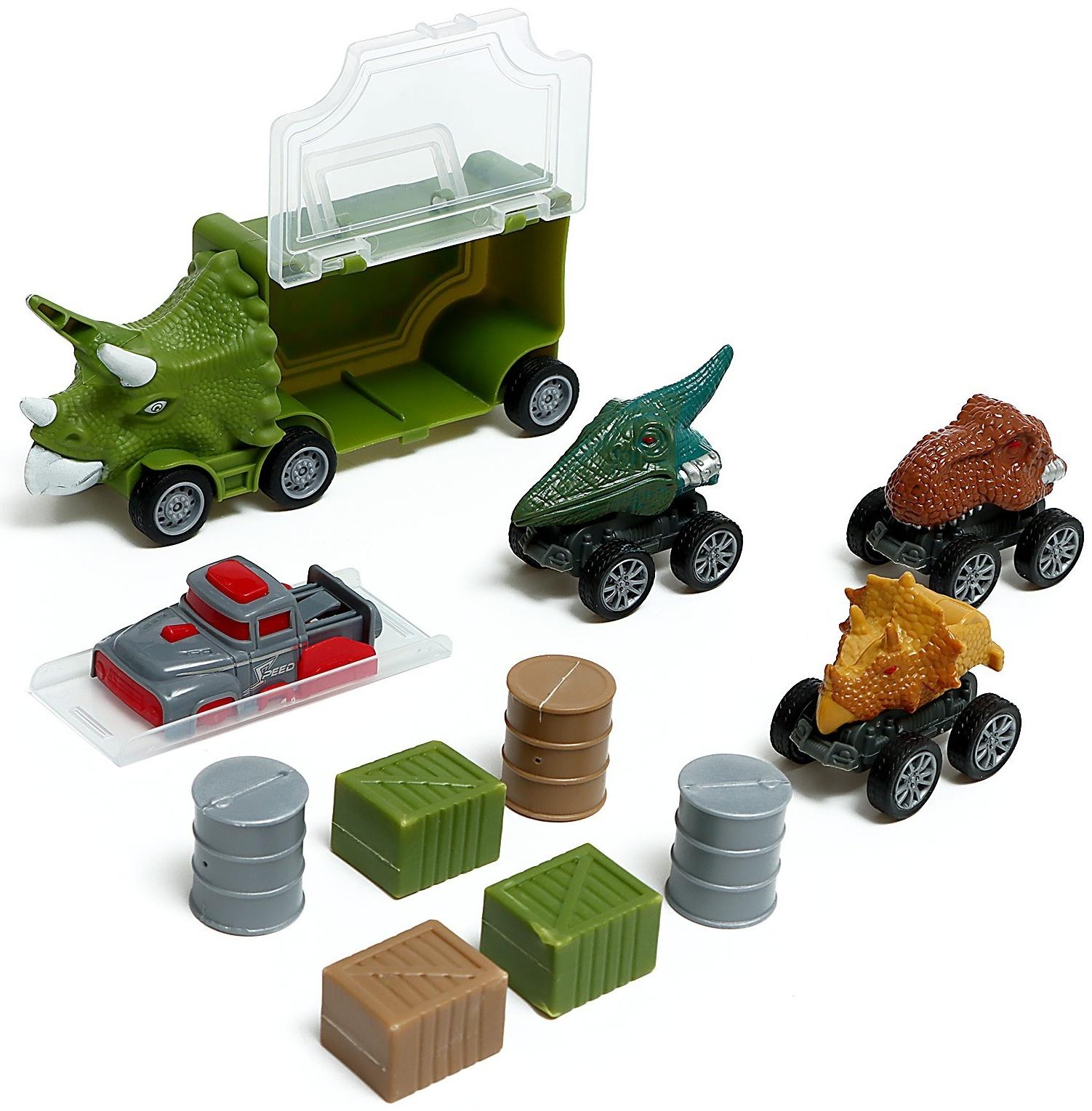 Грузовик «Дино перевозчик», 3 машины, станция запуска, аксессуары