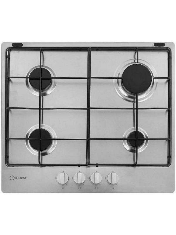 Варочная поверхность Indesit THP 642 W/IX/I RU, газовая, 4 конфорки, цвет нерж. сталь