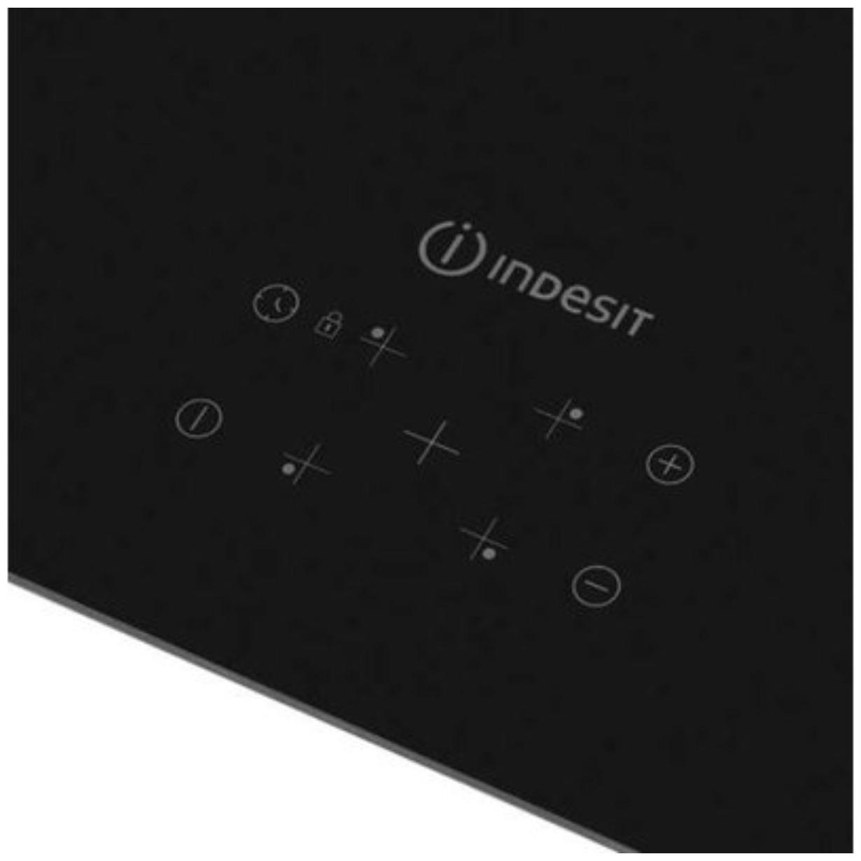 Варочная поверхность Indesit IS 41Q60 FX, индукционная, 4 конфорки, сенсор, чёрная
