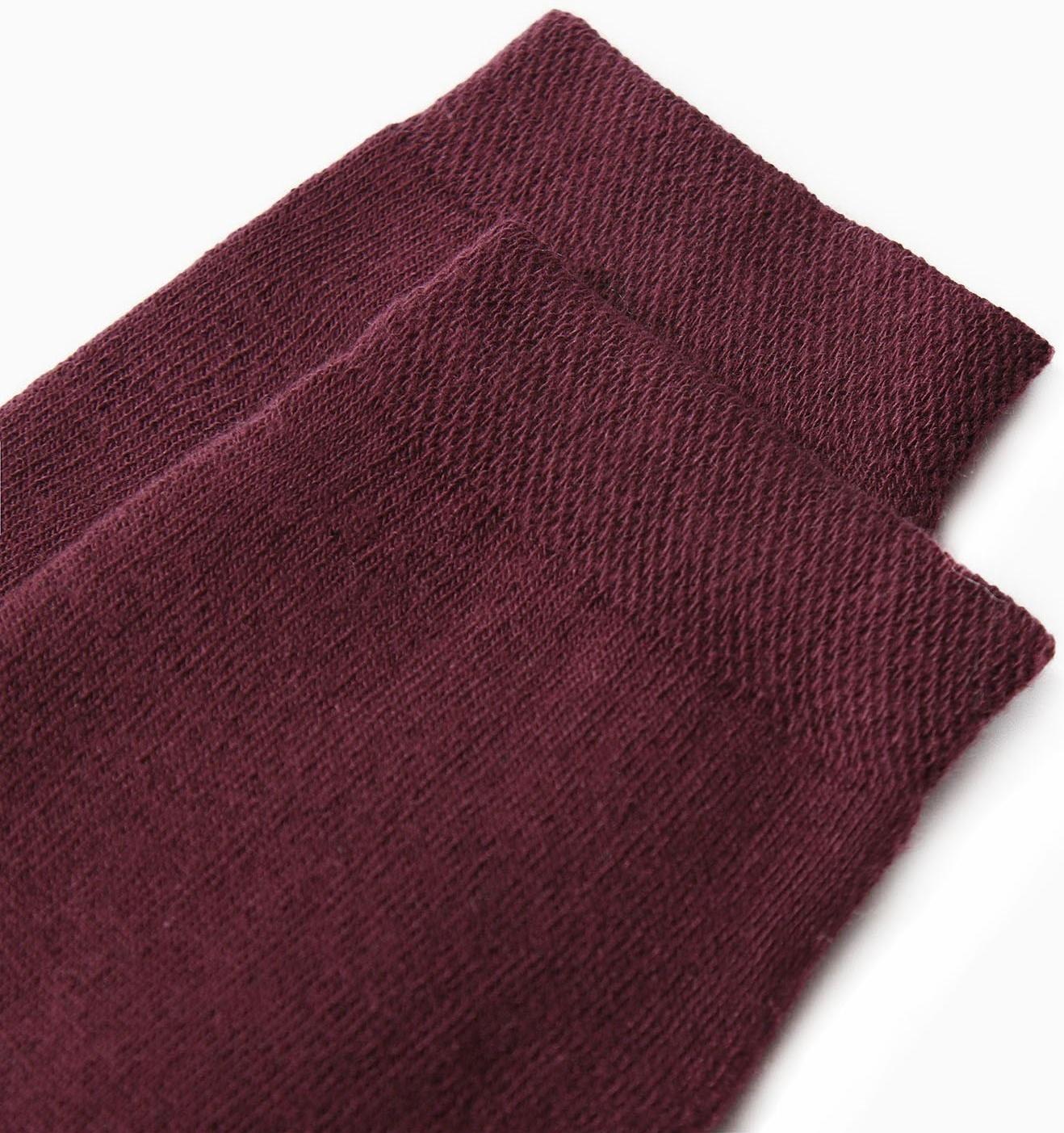 Носки женские махра внутри, цвет бордовый, размер 25