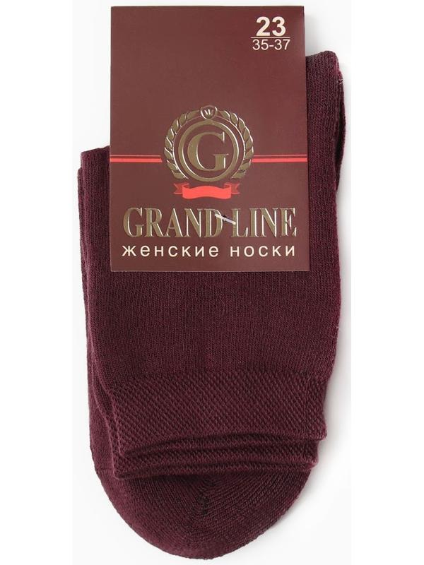 Носки женские махра внутри, цвет бордовый, размер 25