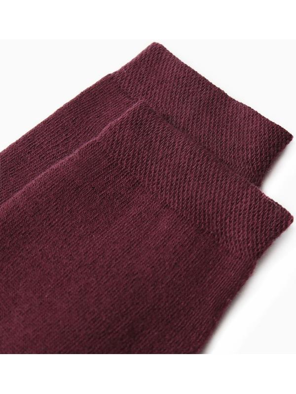 Носки женские махра внутри, цвет бордовый, размер 25