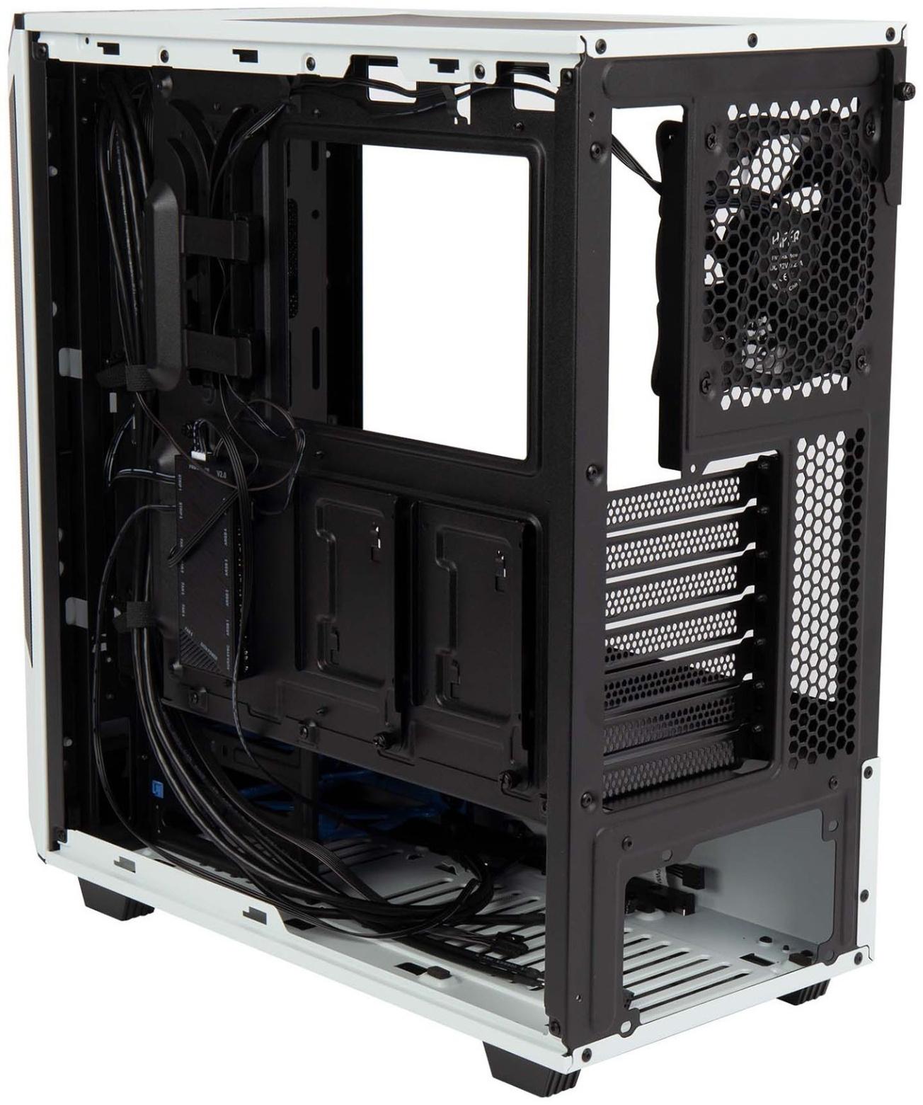 Корпус Hiper PW81 белый без БП ATX 4x120mm 2xUSB2.0 2xUSB3.0 audio bott PSU