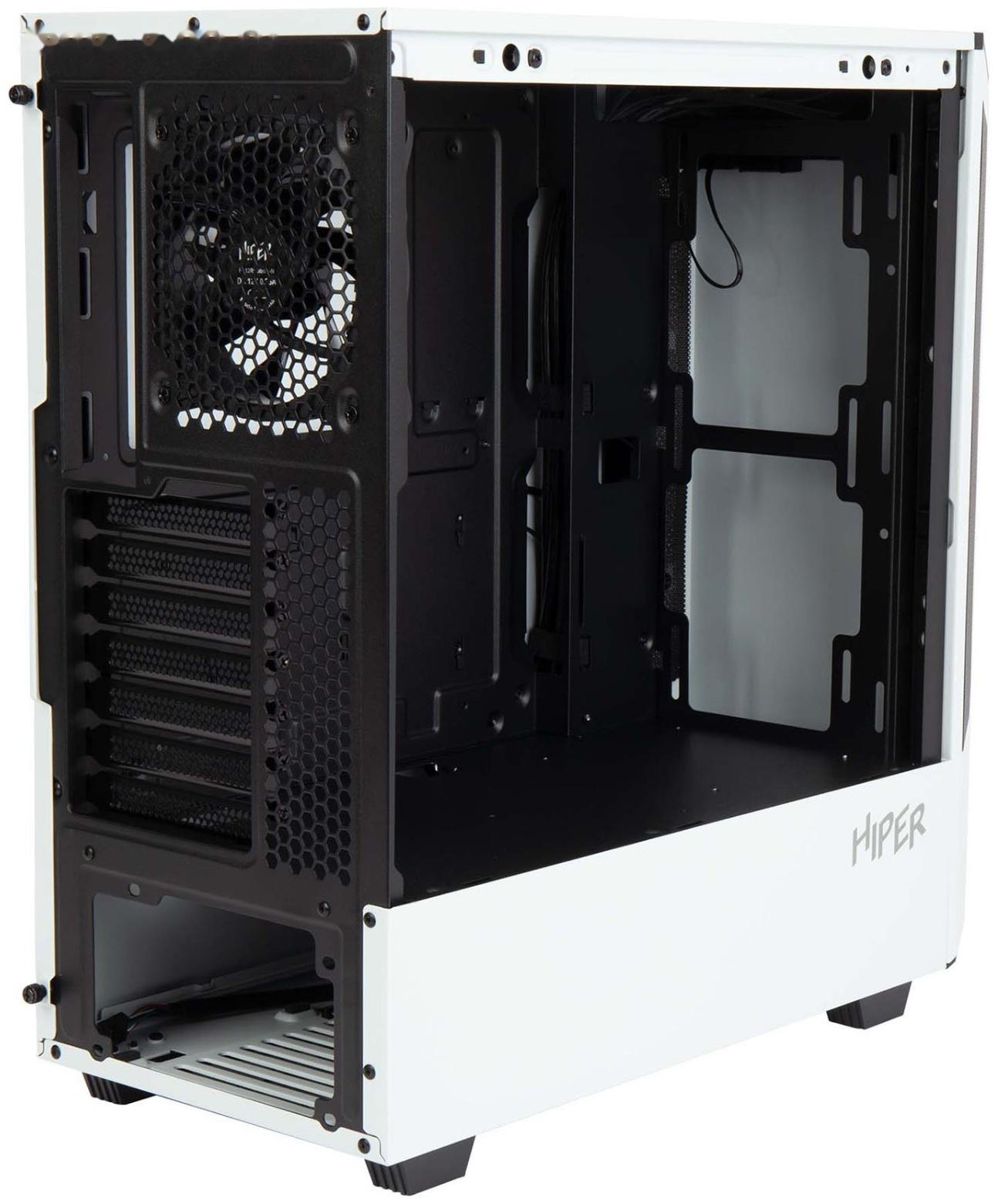 Корпус Hiper PW81 белый без БП ATX 4x120mm 2xUSB2.0 2xUSB3.0 audio bott PSU