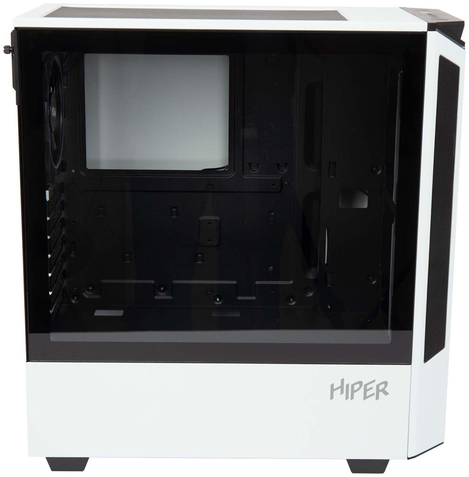 Корпус Hiper PW81 белый без БП ATX 4x120mm 2xUSB2.0 2xUSB3.0 audio bott PSU
