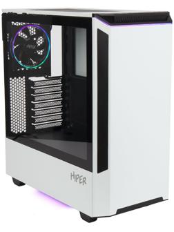 Корпус Hiper PW81 белый без БП ATX 4x120mm 2xUSB2.0 2xUSB3.0 audio bott PSU