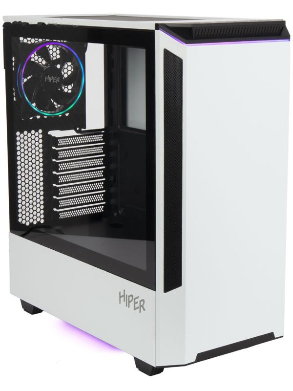 Корпус Hiper PW81 белый без БП ATX 4x120mm 2xUSB2.0 2xUSB3.0 audio bott PSU