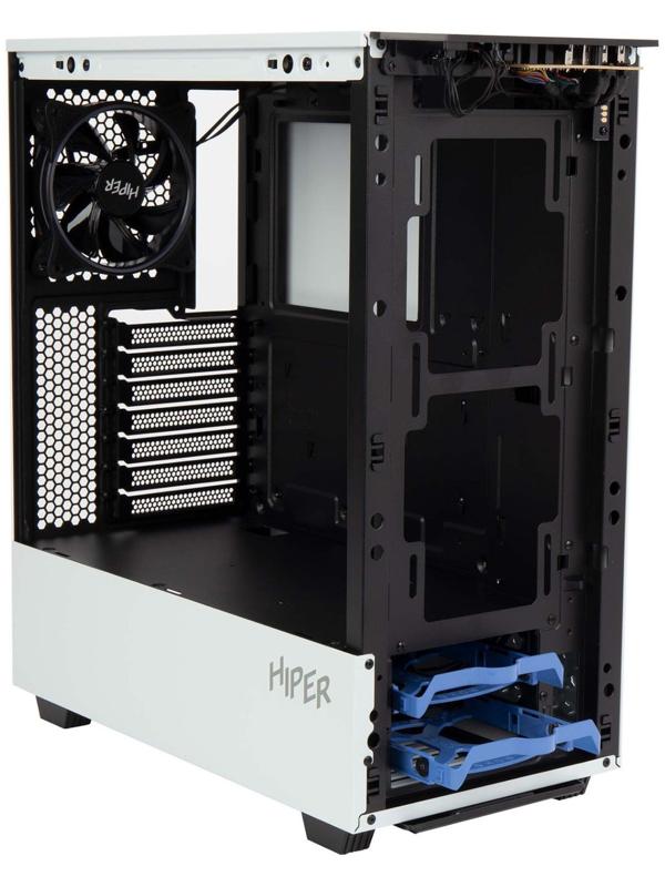 Корпус Hiper PW81 белый без БП ATX 4x120mm 2xUSB2.0 2xUSB3.0 audio bott PSU