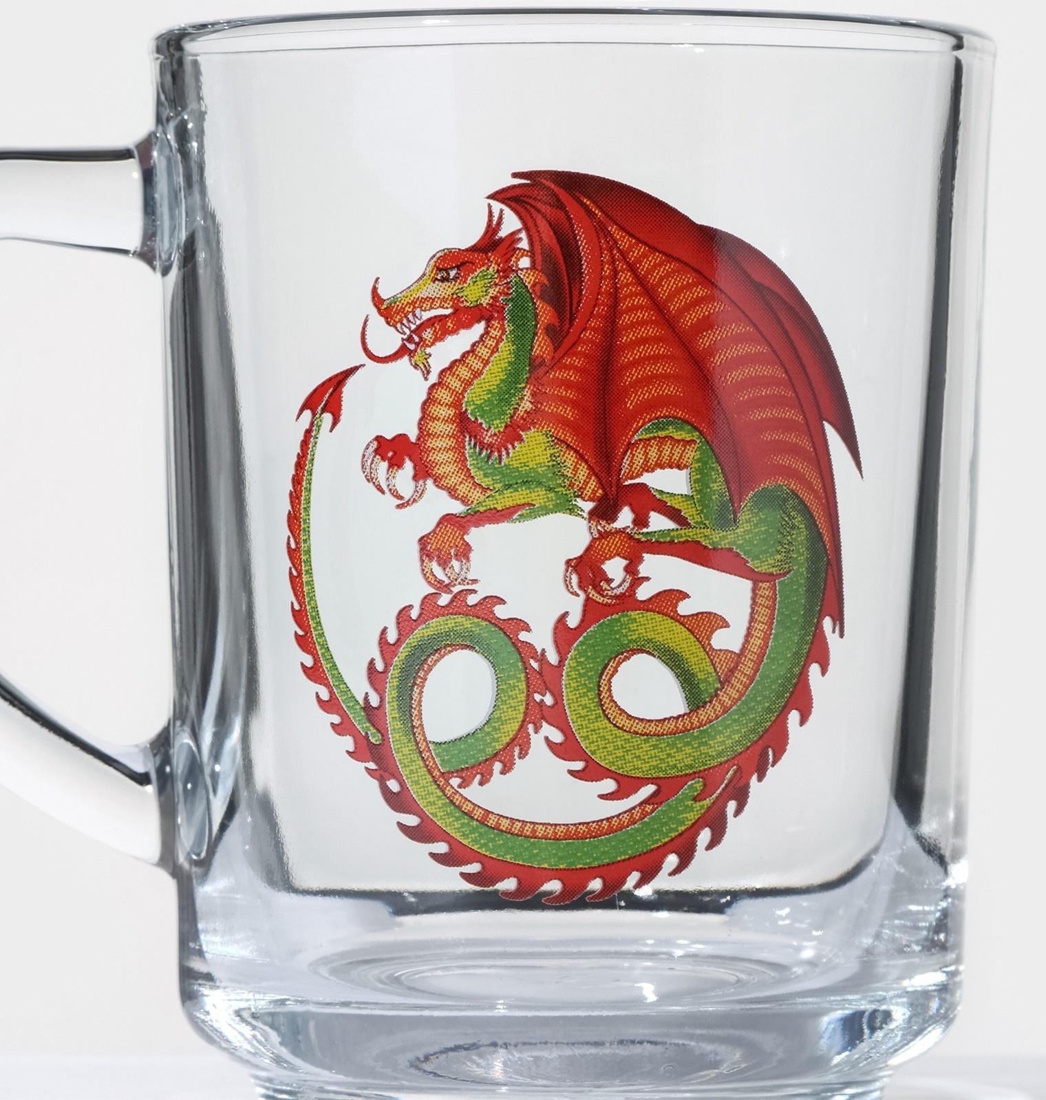 Кружка «Красный дракон», стеклянная, 200 мл
