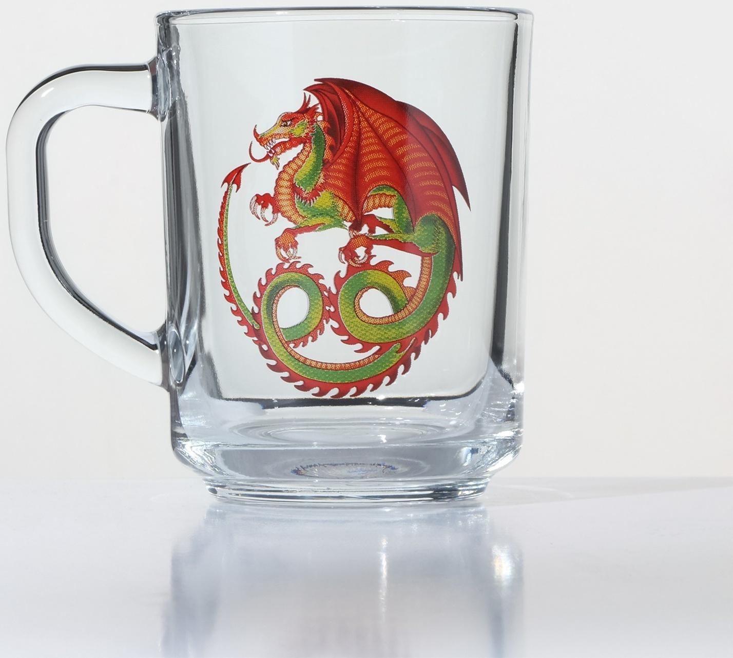 Кружка «Красный дракон», стеклянная, 200 мл
