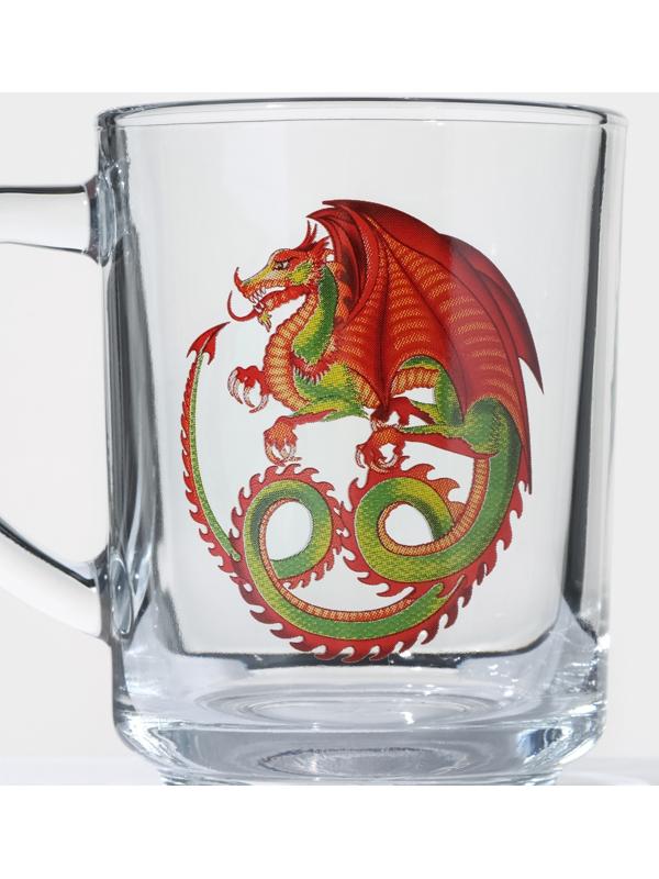 Кружка «Красный дракон», стеклянная, 200 мл