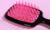 Расчёска массажная, широкая, вентилируемая, 8,5 × 20,5 см, PVC коробка, цвет чёрный/розовый
