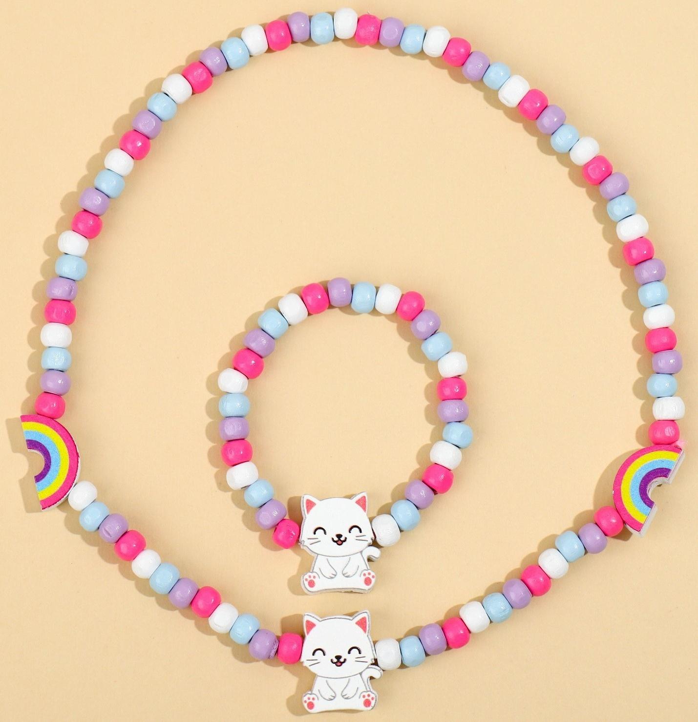 Набор браслет и бусы 