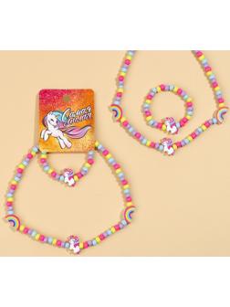 Набор браслет и бусы 