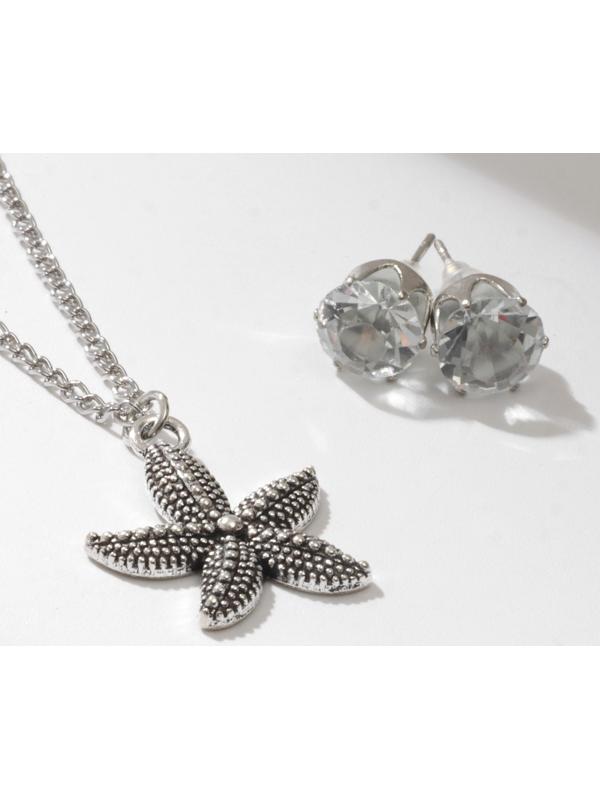 Гарнитур 2 предмета: серьги, кулон 