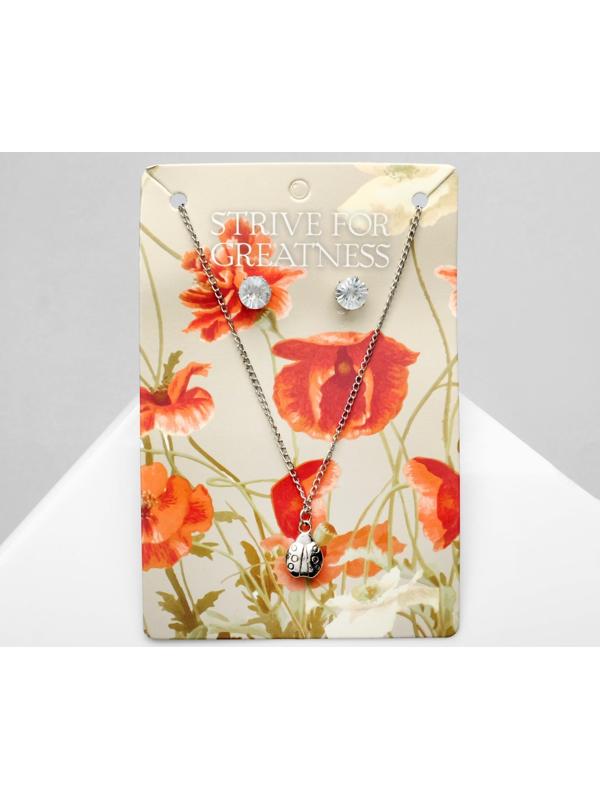 Гарнитур 2 предмета: серьги, кулон 