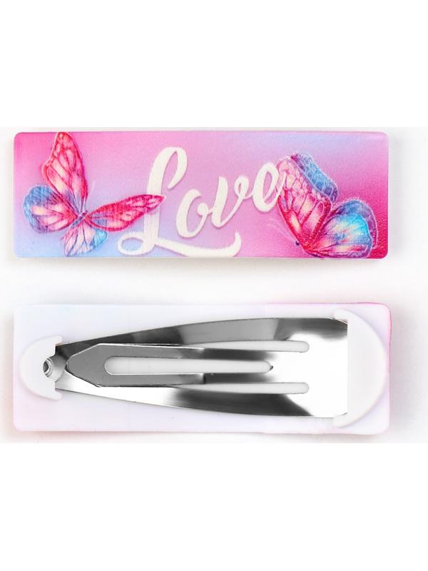 Заколка для волос Love, 5,3 х 1,8 см