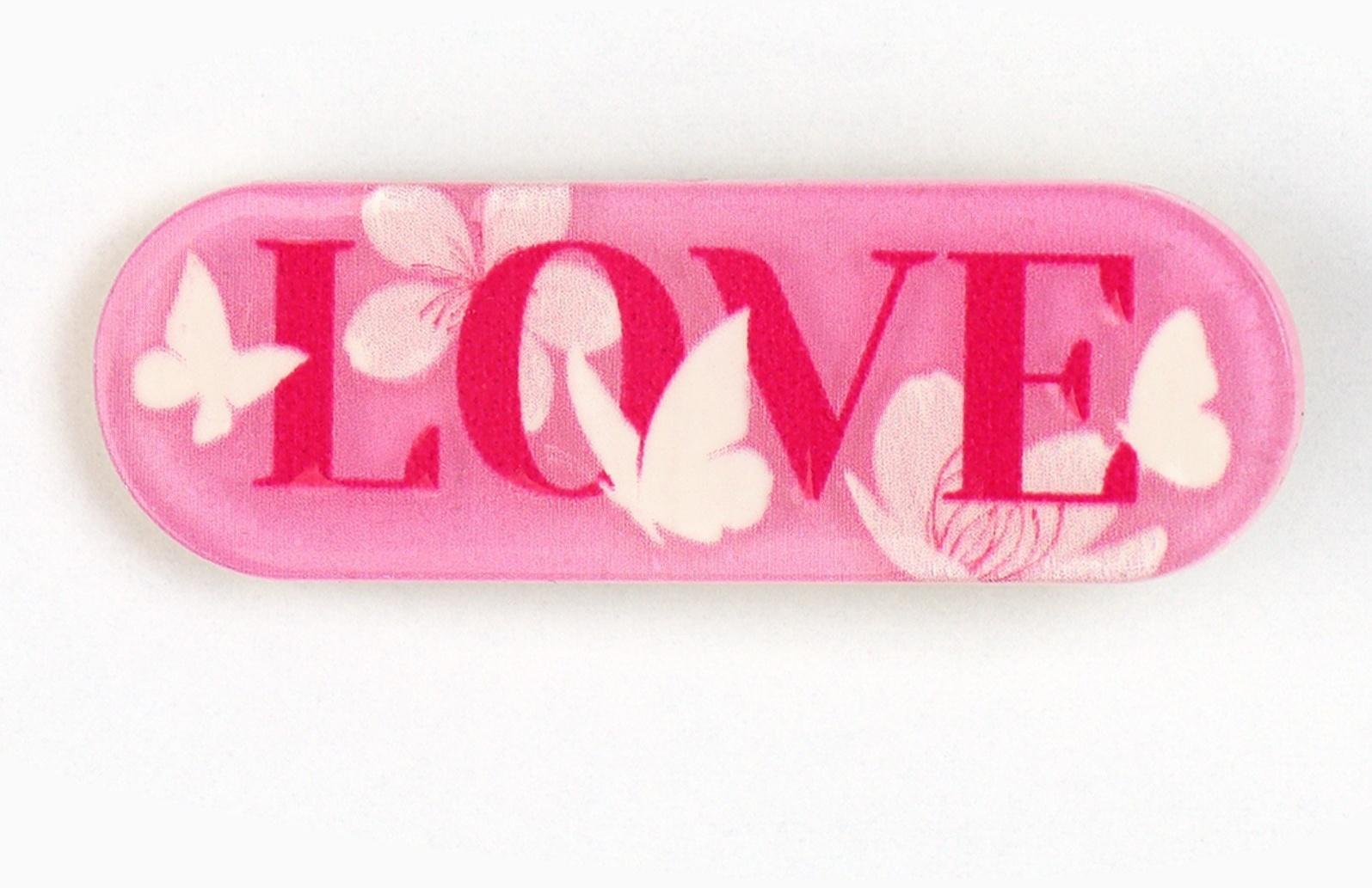 Заколка для волос LOVE, 4.5 х 1.5 см